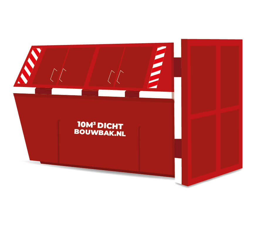 Bouwafval container gesloten D10M³